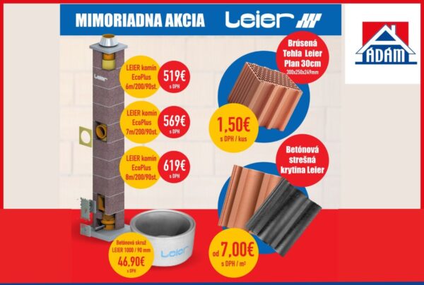 Stavebné Centrum Ádám vám ponúka široký výber stavebného materiálu kvalitnej značky Leier za akciové ceny