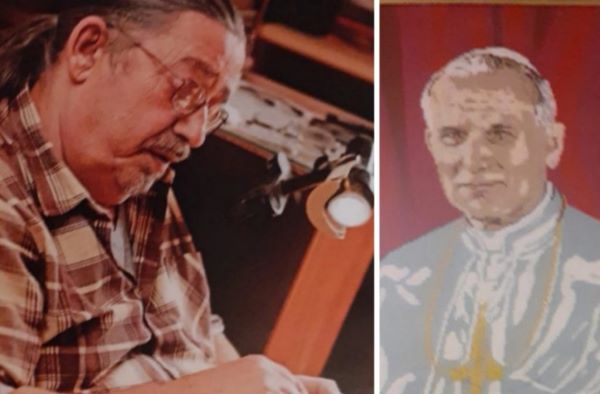 Vyšil portrét pápeža Jána Pavla II. a osobne si s ním zahral na fujare