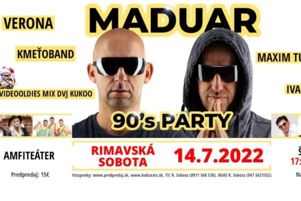 Amfiteáter R. Sobota: Najväčšia letná 90‘s Party na Slovensku
