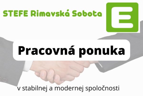 PRACOVNÁ PONUKA – Ekonóm v STEFE Rimavská Sobota, s.r.o.
