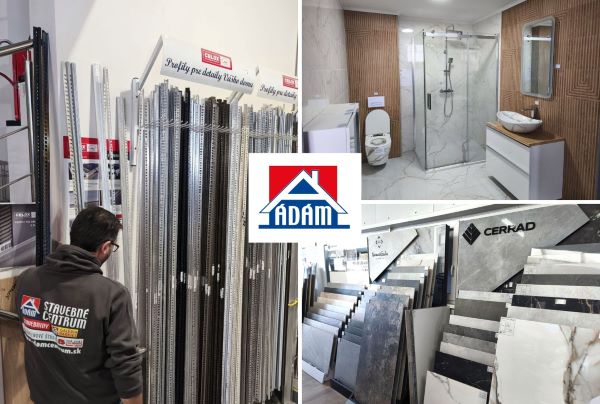 Doprajte si modernú rekonštrukciu bez zdĺhavého čakania. Stavebné centrum Ádám ponúka štýlové podlahy, kúpeľne aj krby