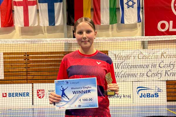 Klenovčanka Fodorová vyhrala bedmintonový turnaj v Česku