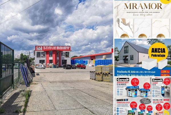 Stavebné centrum ÁDÁM V R. Sobote uľahčí váš projekt od základov až po finálne detaily. Objavte široký výber materiálov, vybavenia aj aktuálnych akcií